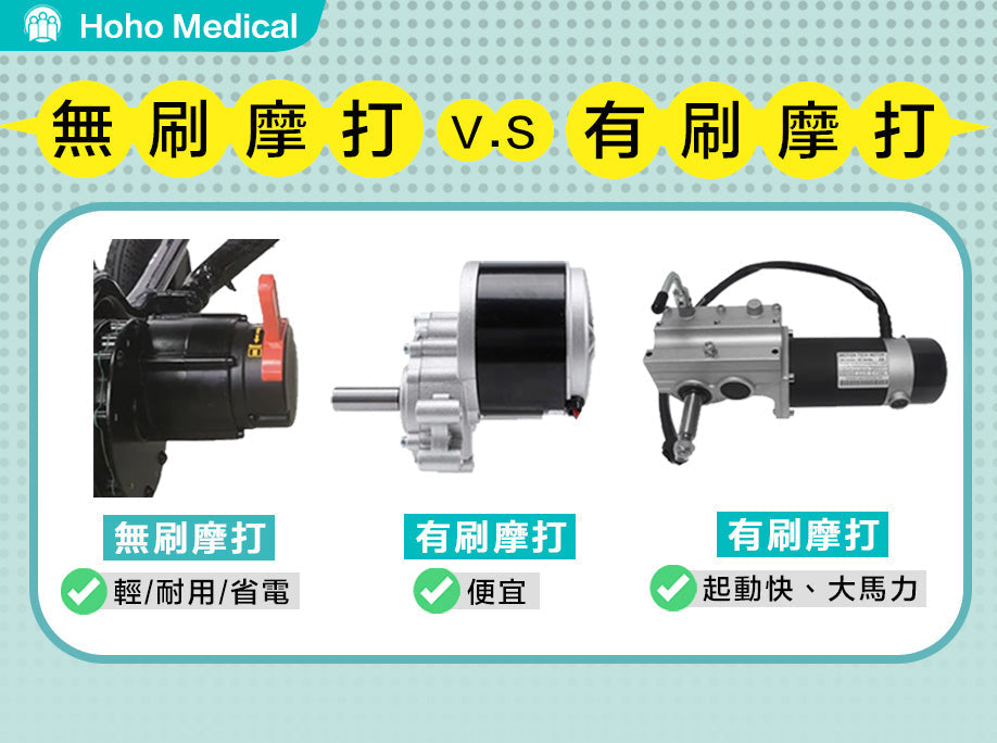 電動輪椅 無刷摩打 有刷摩打